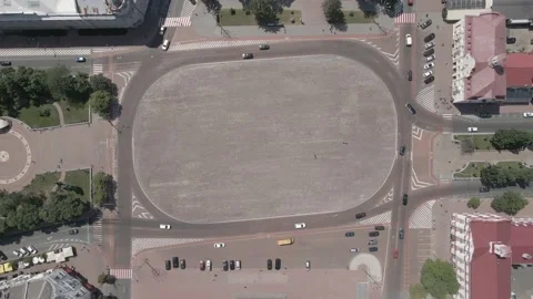 Air view from the drone to the city of Chernihiv in Ukraine Stock Footage 164493765
