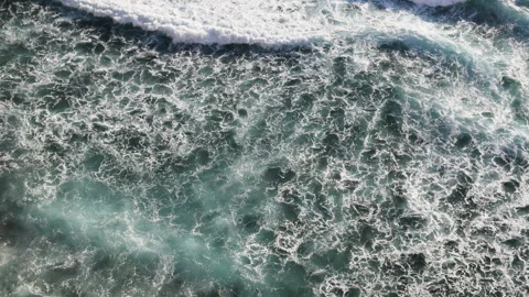 Air view of foaming ocean waves. Stock Footage 274197443