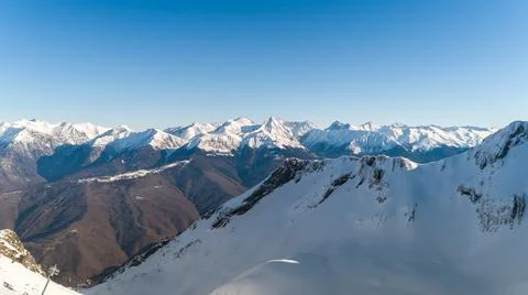 AIR VIEW: Mountain - panorama Stock Photos