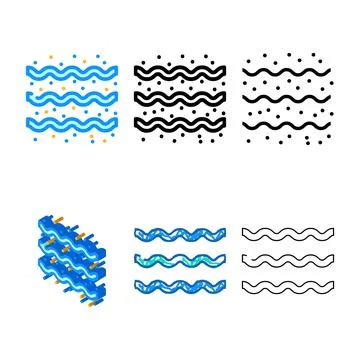Air wave color icon vector concepts Stock Illustration