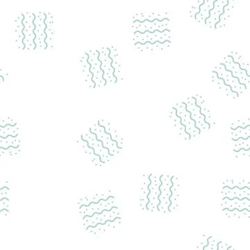Air wave glyph vector seamless pattern Illustrazione stock