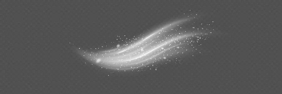 Air, wind effect isolated on transparent background. Airflow overlay fresh air Stock Illustration
