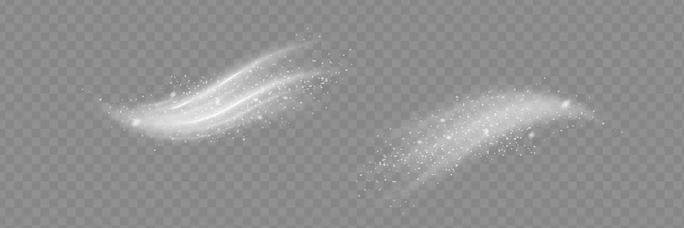 Air, wind effect isolated on transparent background. Airflow overlay fresh air Stock Illustration