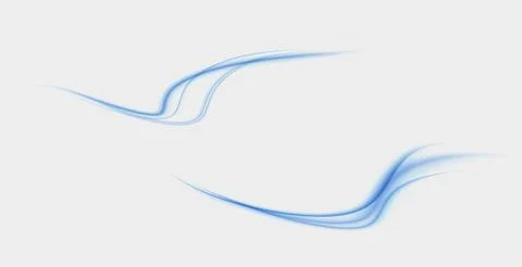 Air, wind effect isolated on transparent background. Airflow overlay fresh air Stock Illustration