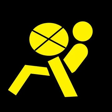 Airbag deactivated warning light indicator of fault in rear spoiler system Stock Illustration