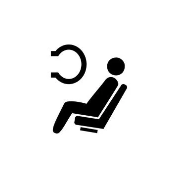 Airbag Flat Vector Icon Illustrazione stock