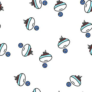 Airbag testing car vector seamless pattern Illustrazione stock