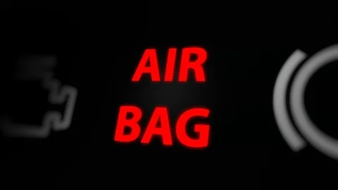 Airbag Warning Light on Car Dashboard Stock Footage 119237285