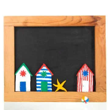 Airbnb on blackboard Stock Photos