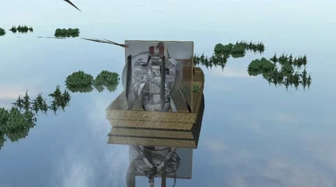 Airboat Animation Sequence Stock Footage 20430442