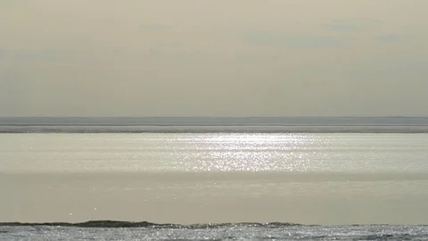 Airboat hovercraft rides on ice Stock Footage 75193245