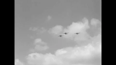 Airborne paratroopers perform a skydiving exercise as part of a military Vidéo 84723562