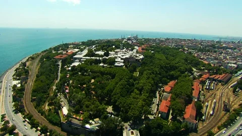 Airborne Topkapi Palace Stock Footage 103065236