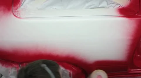 Airbrush Car Paint Stock Footage 10811136