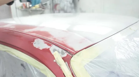 Airbrush car paint Stock Footage 46419238