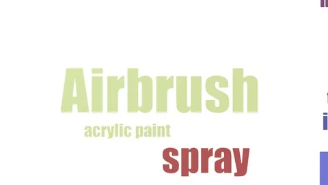 Airbrush Tag Cloud Animated On White Background 스톡 동영상 107247976