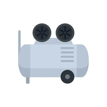 Airbrushing air compressor icon flat isolated Stock Illustration