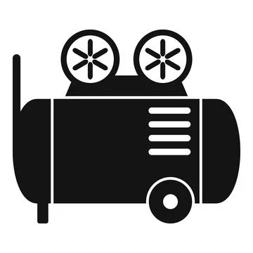 Airbrushing air compressor icon, simple style Stock Illustration