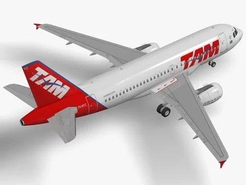 Airbus A319-112 TAM 3D Model