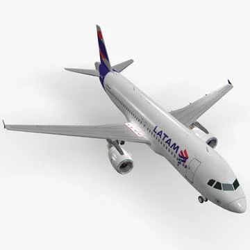 Airbus A320-214 LATAM ~ 3D Model #91026384 | Pond5