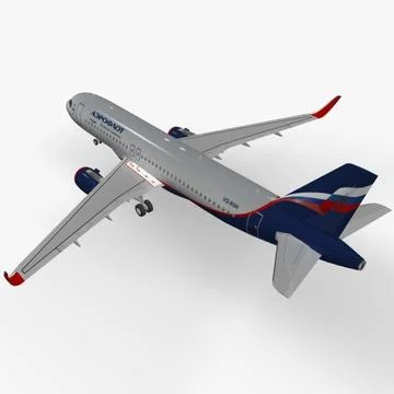 3D Model: Airbus A320neo Aeroflot #91429379 | Pond5