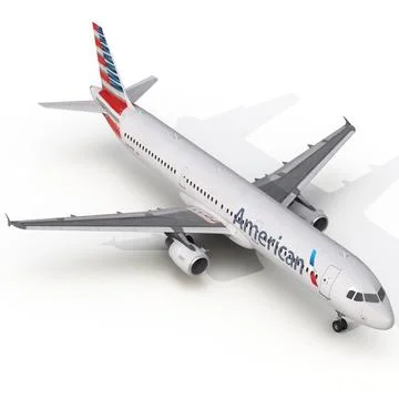 Airbus A321 American Airlines ~ 3D Model #90845268 | Pond5