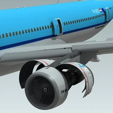 Airbus A330-300 KLM S ~ 3D Model #91438256 | Pond5