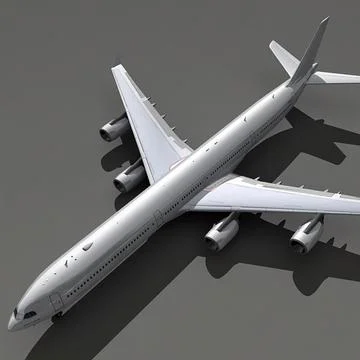 3D Model: Airbus A340-600 Generic White #91483057 | Pond5