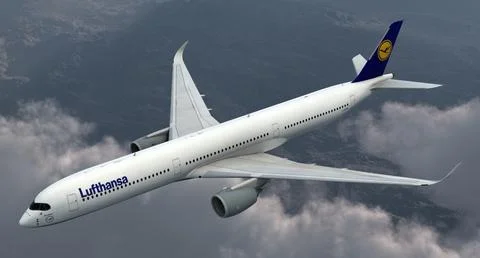 3D Model: Airbus A350-1000 Lufthansa 3D Model #90942685