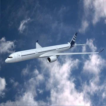Airbus A350-900 commercial airliner 3D Model