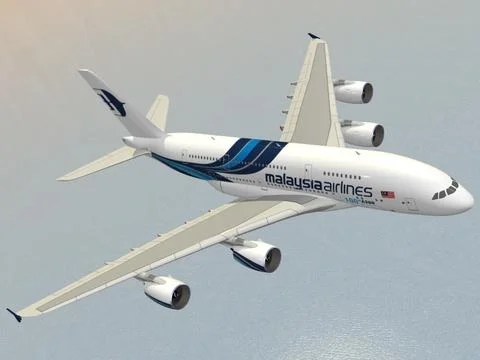 Airbus A380-800 Malaysia Airlines 3D Model