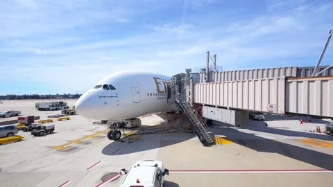 Airbus A380 Boarding Stock Footage 317456760