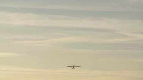 Airbus Fly Over at Sunset Stock Footage 155117819