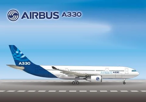 Airbus model A330 Stock Illustration