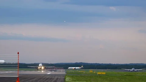 Airbus of Servus takes off Stock Footage 118528959