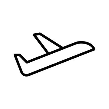 Airbus thin line icon Stock Illustration