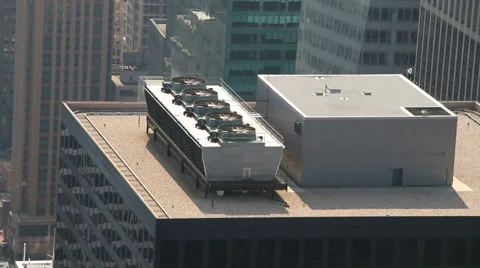 Airco unit on a skyscraper Stock Footage 1052735
