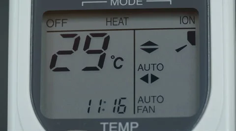 Aircon temperature going down Stock Footage 46107666