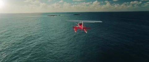 Aircraft above ocean 動画素材 154799601
