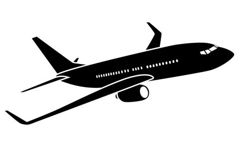 Aircraft, airplane, airline logo or label. Journey, air travel, airliner symb Stock Illustration