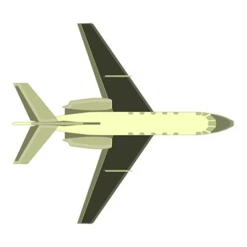 Aircraft airplane vector plane icon isolated color air airliner fly design el Illustration
