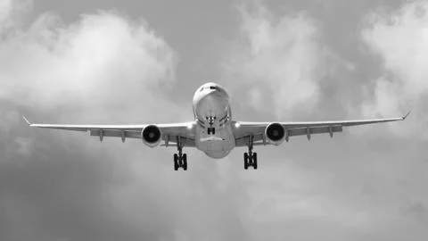 Aircraft on approach Stock Photos