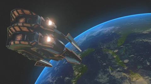 The aircraft is approaching the Earth Video stock 83956541