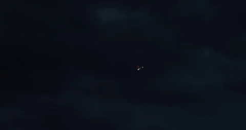 Aircraft ascending in dark Stock Footage 265238966