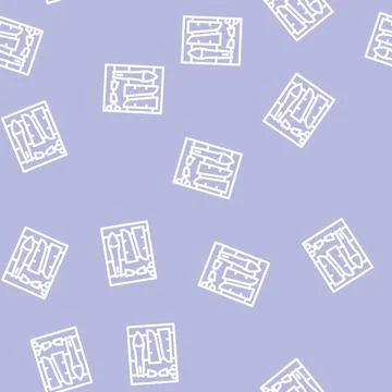 Aircraft assembly line vector seamless pattern イラスト素材