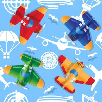 Aircraft on the background of aviation. イラスト素材
