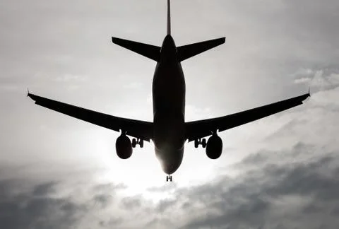 Aircraft backlit Stock Photos