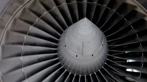 Aircraft building. Element of the turbine of passenger plane. Stock Footage