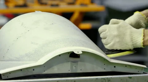 Aircraft building. High-tech robotic manufacturing. Stock Footage 62837896