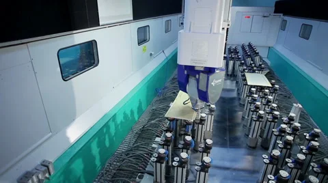 Aircraft building. High-tech robotic manufacturing. 库存影片 62838013